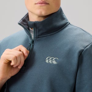 MENS FUNDAMENTALS QUARTER-ZIP SWEATER BLUE