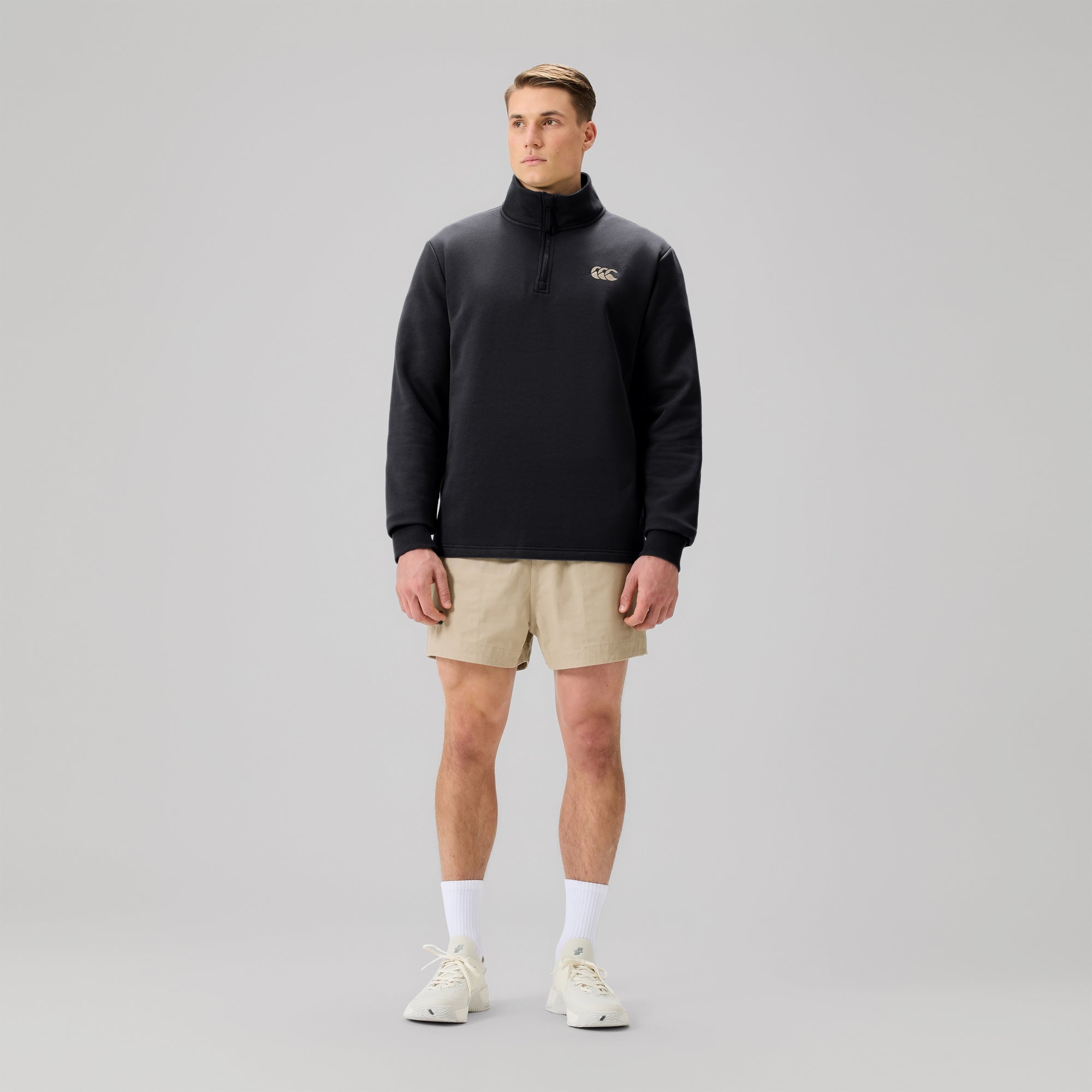 MENS FUNDAMENTALS QUARTER-ZIP SWEATER BLUE | Canterbury Australia