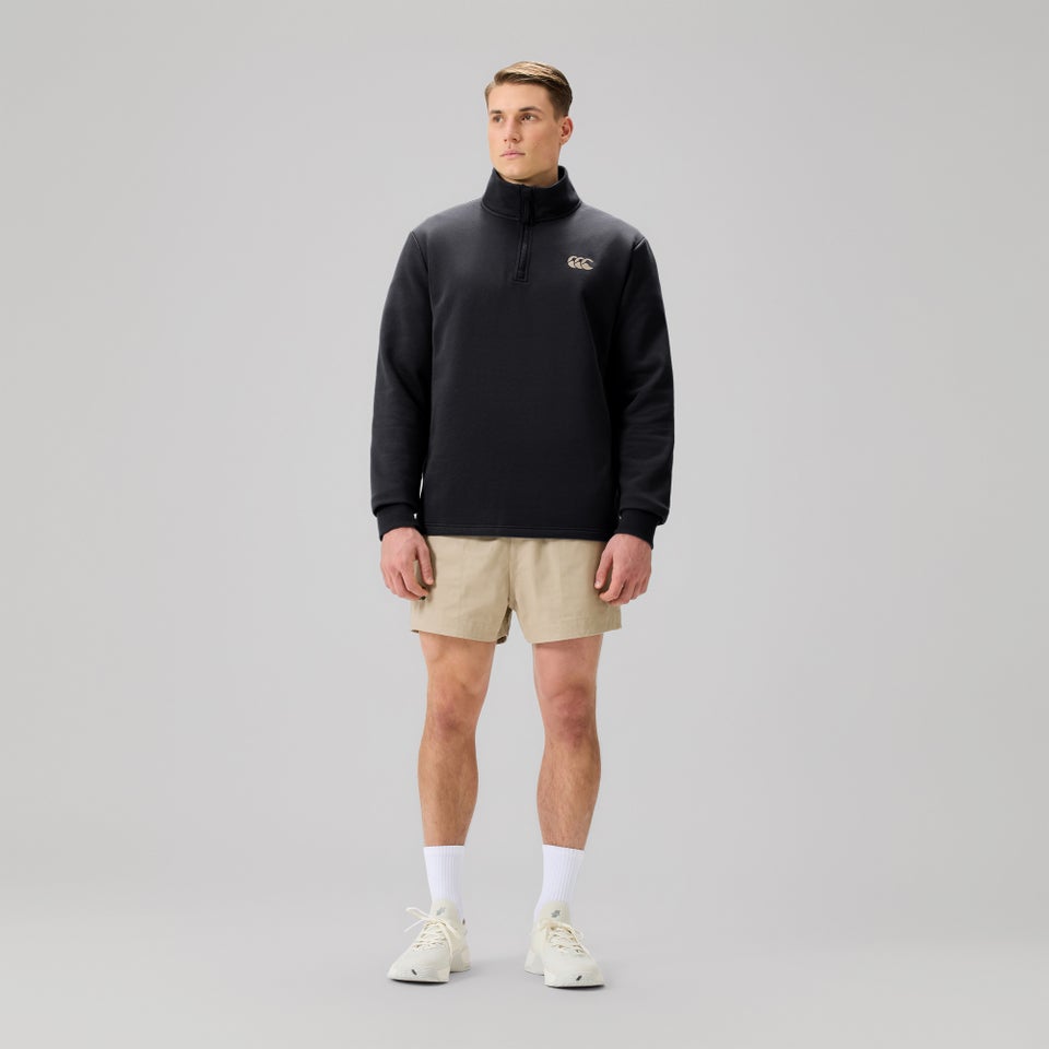 MENS FUNDAMENTALS QUARTER-ZIP SWEATER BLACK