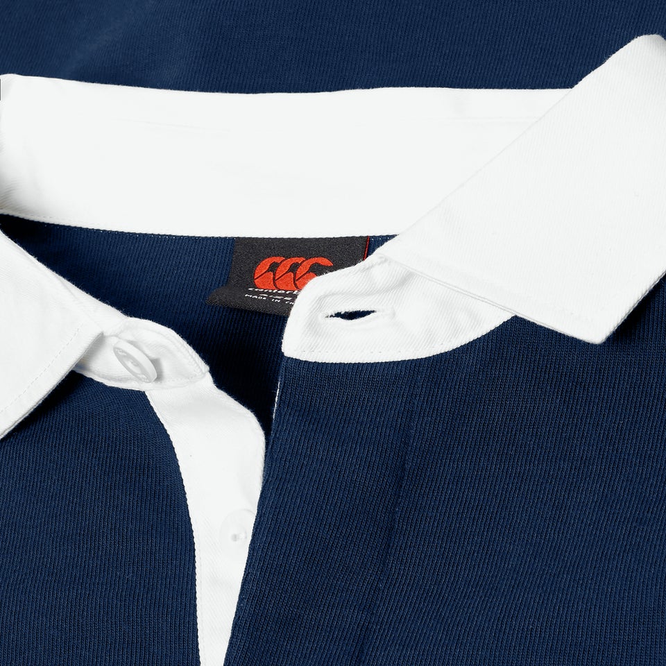 Mens Fundamentals Stripe Rugby Jersey Blue