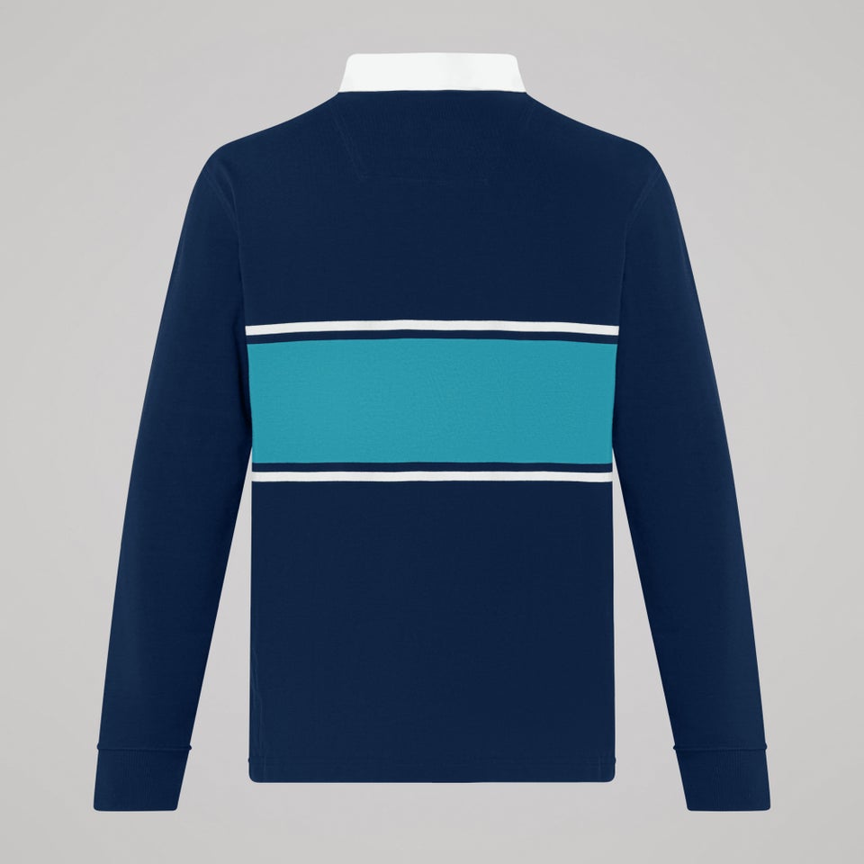 Mens Fundamentals Stripe Rugby Jersey Blue
