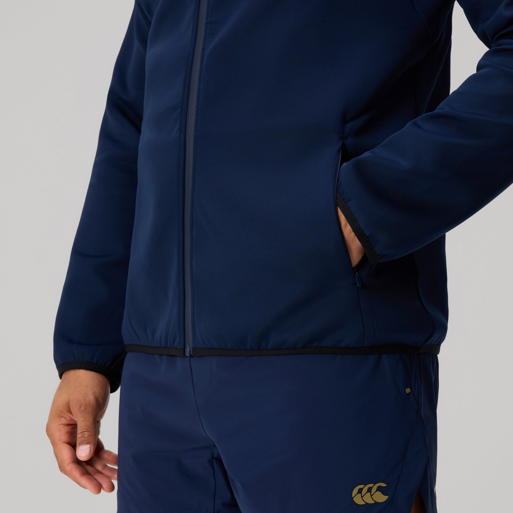 Mens Everest Full Zip Hoodie Blue | Canterbury