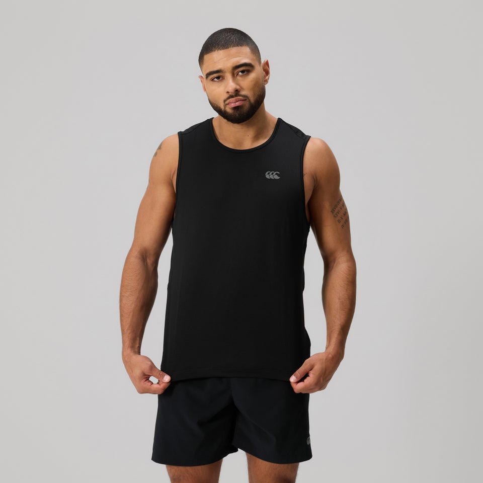 Mens Tempo Singlet Black