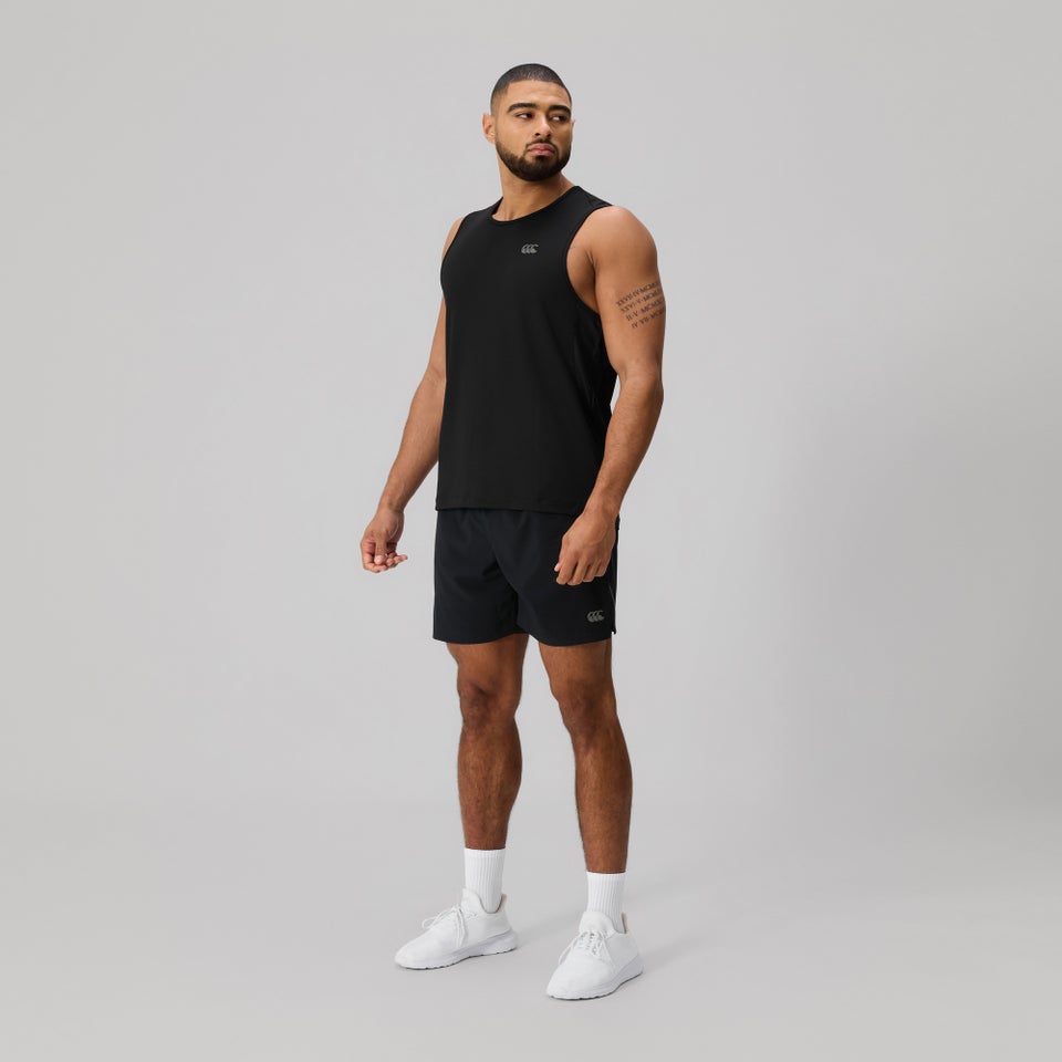 Mens Tempo Singlet Black