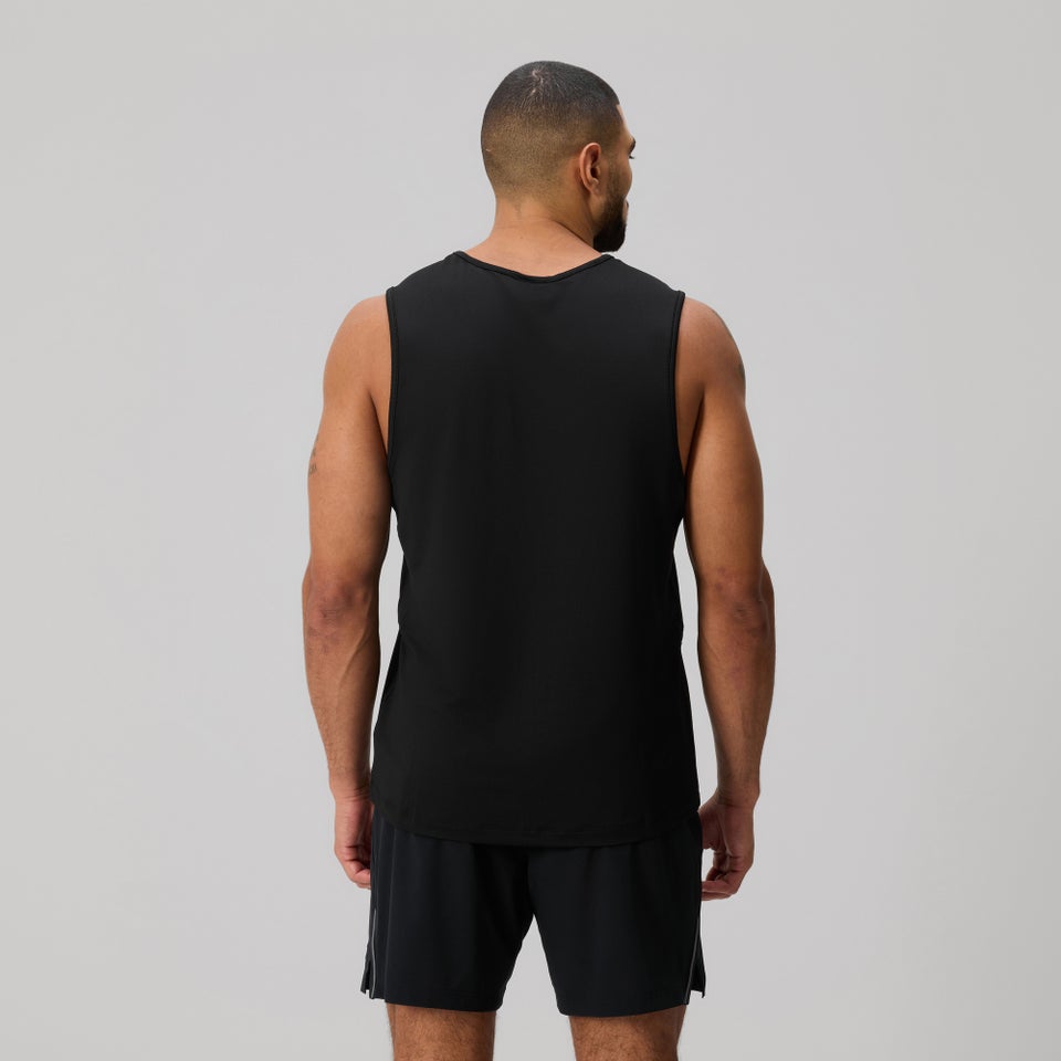 Mens Tempo Singlet Black