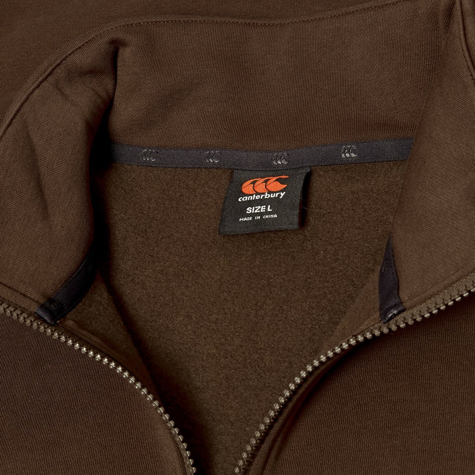 MENS FUNDAMENTALS QUARTER-ZIP SWEATER BROWN