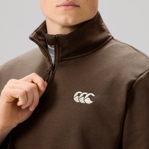 MENS FUNDAMENTALS QUARTER-ZIP SWEATER BROWN