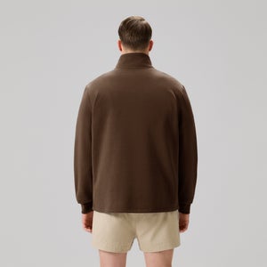 MENS FUNDAMENTALS QUARTER-ZIP SWEATER BROWN