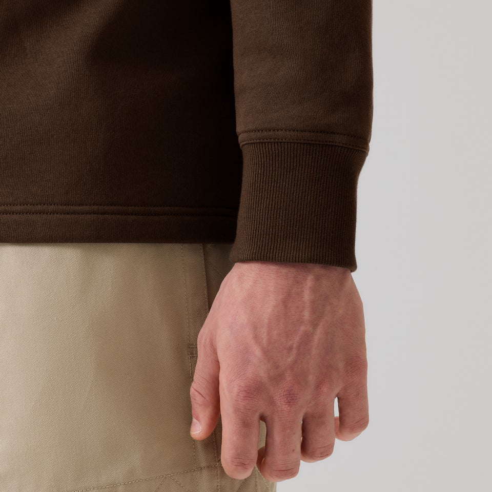 MENS FUNDAMENTALS QUARTER-ZIP SWEATER BROWN