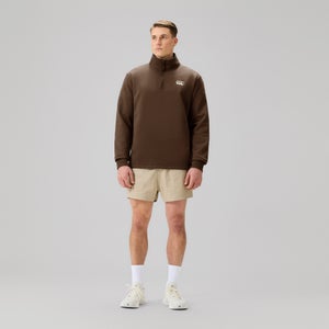 MENS FUNDAMENTALS QUARTER-ZIP SWEATER BROWN