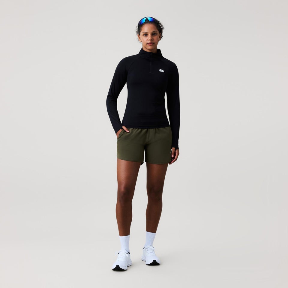 WOMENS TEMPO+ QUARTER-ZIP BLACK