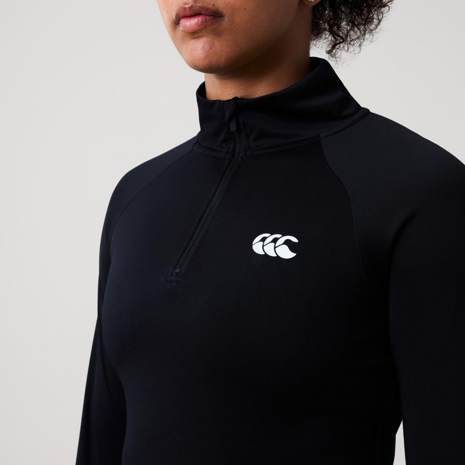 WOMENS TEMPO+ QUARTER-ZIP BLACK