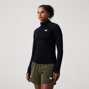 WOMENS TEMPO+ QUARTER-ZIP BLACK