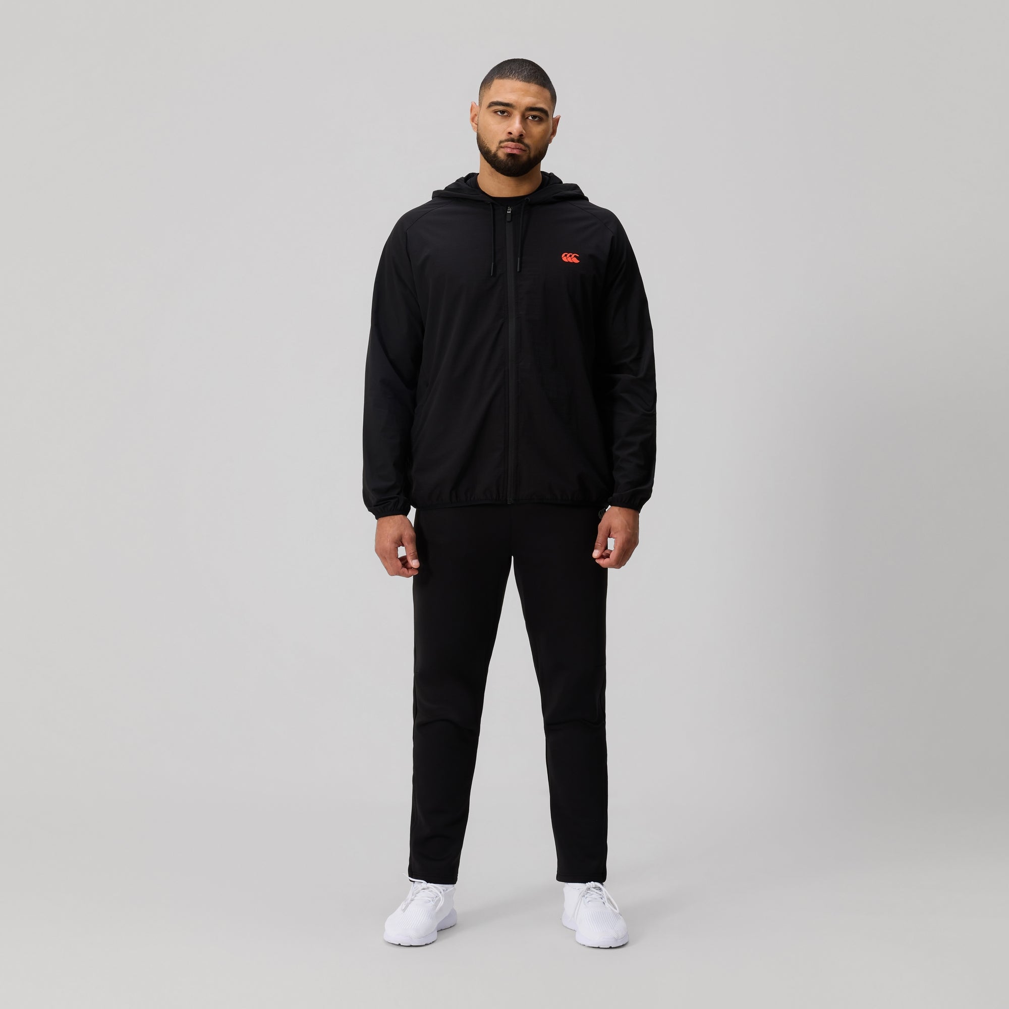 MENS TEMPO+ PACKAWAY FULL-ZIP JACKET BLACK | Canterbury Australia