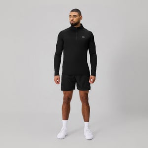Mens Tempo 1/4 Zip Tee Black