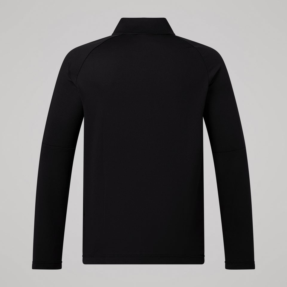 Mens Tempo 1/4 Zip Tee Black