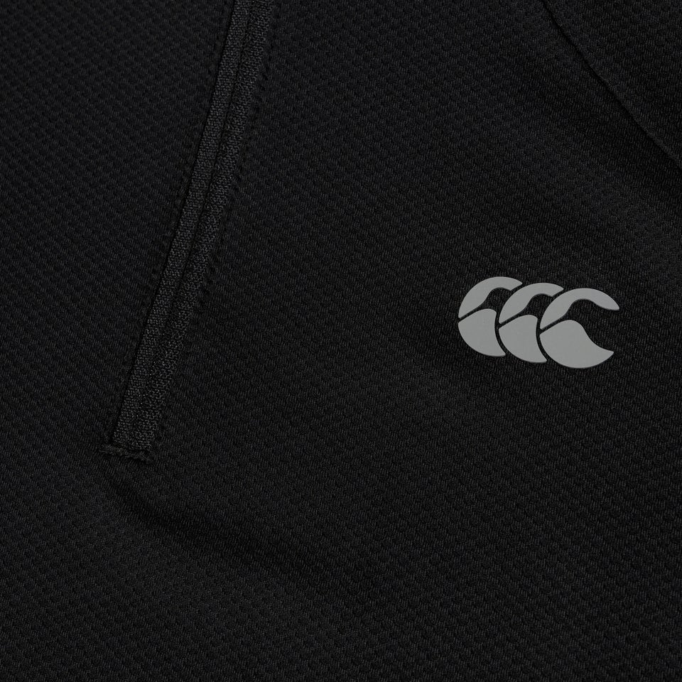 Mens Tempo 1/4 Zip Tee Black