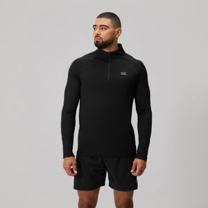 Mens Tempo 1/4 Zip Tee Black