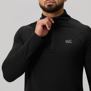 Mens Tempo 1/4 Zip Tee Black