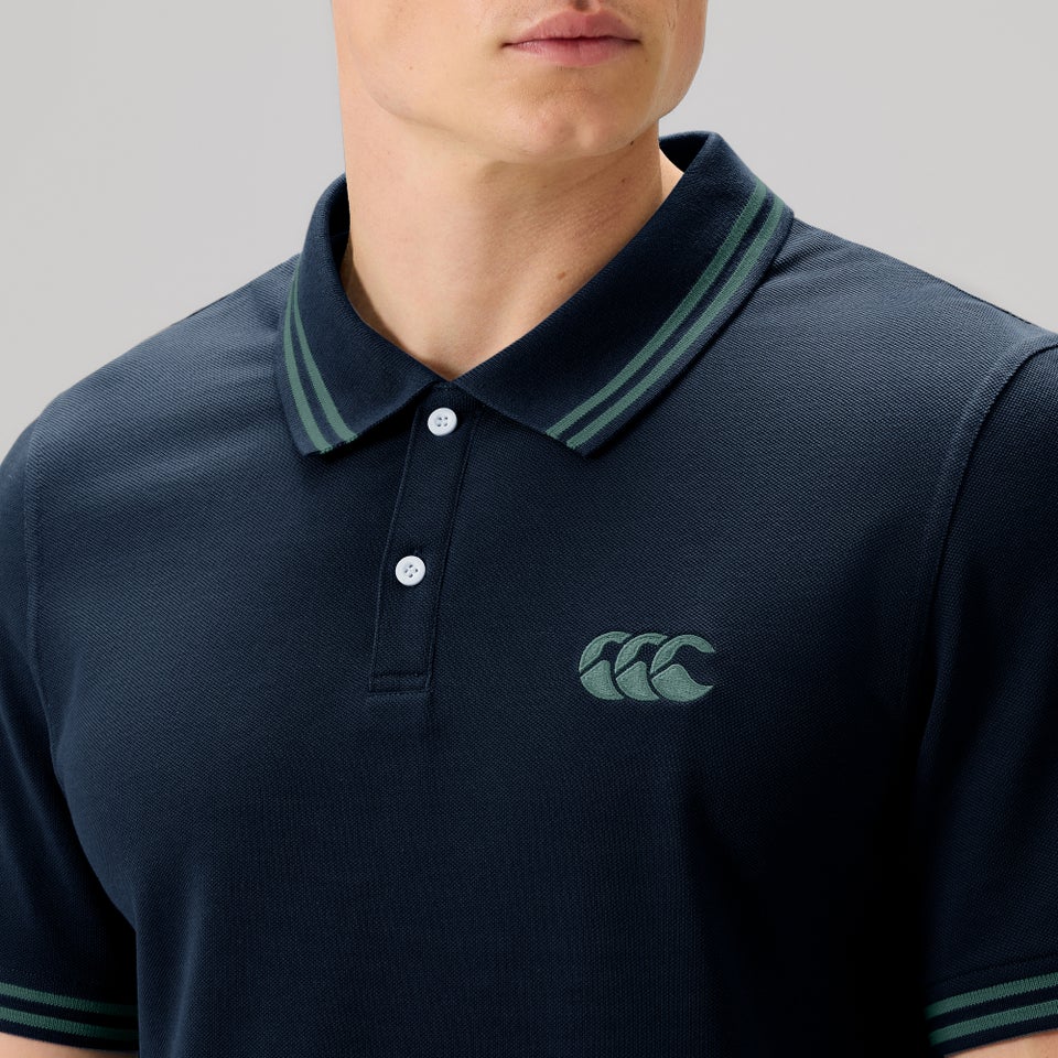 CANTERBURY SOLID DYE POLO AM BLU
