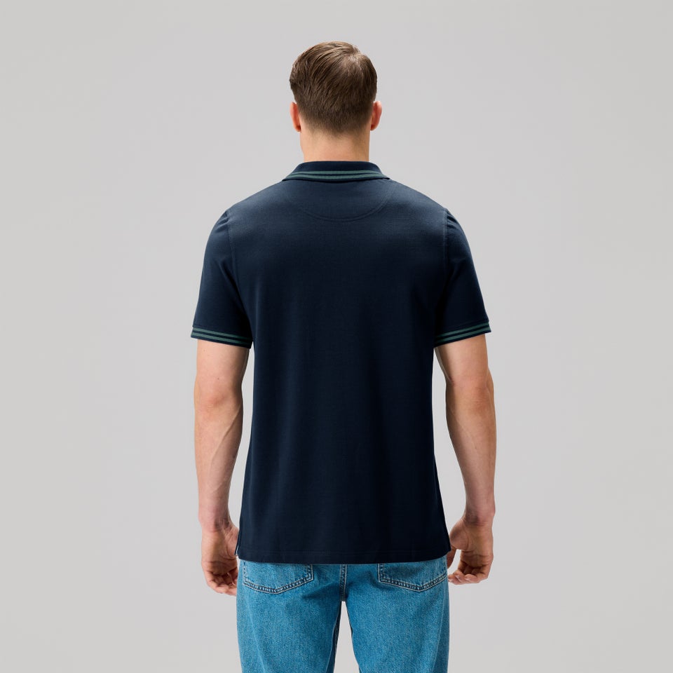 CANTERBURY SOLID DYE POLO AM BLU