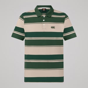 MENS FUNDAMENTALS STRIPE POLO GREEN