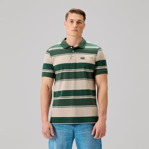 MENS FUNDAMENTALS STRIPE POLO GREEN