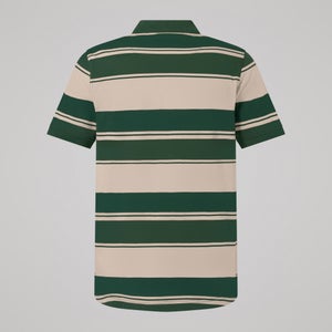 MENS FUNDAMENTALS STRIPE POLO GREEN