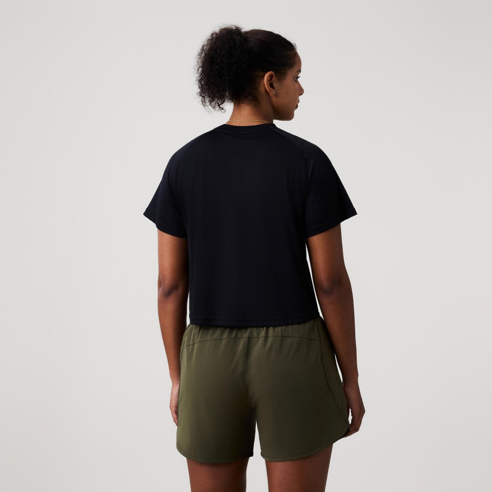 WOMENS TEMPO+ T-SHIRT BLACK