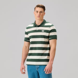 MENS FUNDAMENTALS STRIPE POLO BEIGE