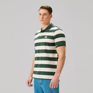 MENS FUNDAMENTALS STRIPE POLO BEIGE