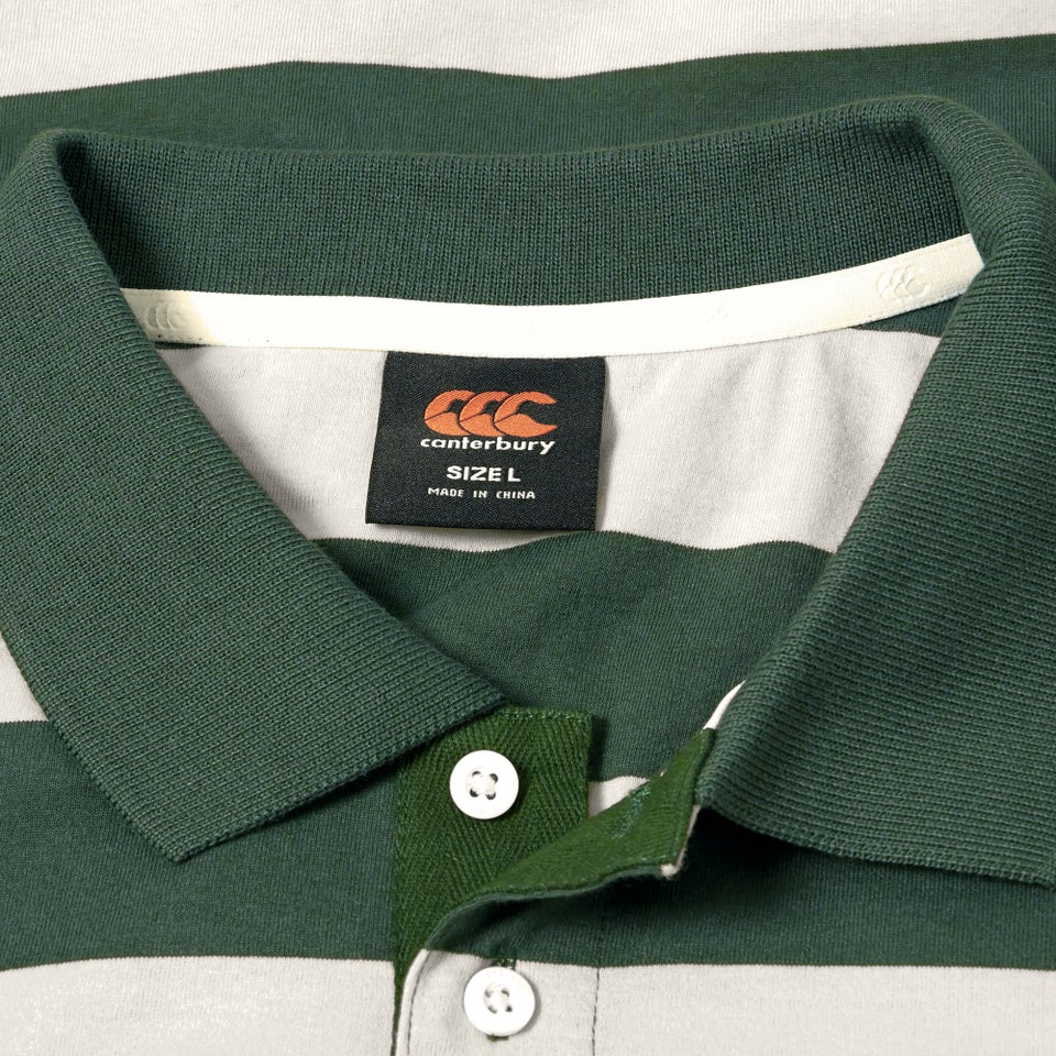 MENS FUNDAMENTALS STRIPE POLO BEIGE