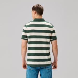 MENS FUNDAMENTALS STRIPE POLO BEIGE