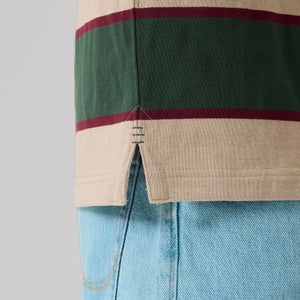 Mens Fundamentals Stripe Rugby Jersey Green