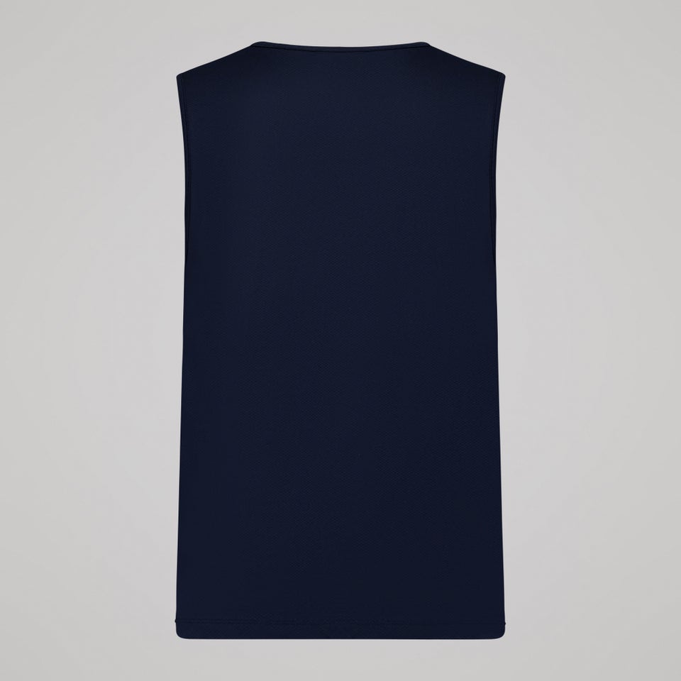 Mens Tempo Singlet Navy