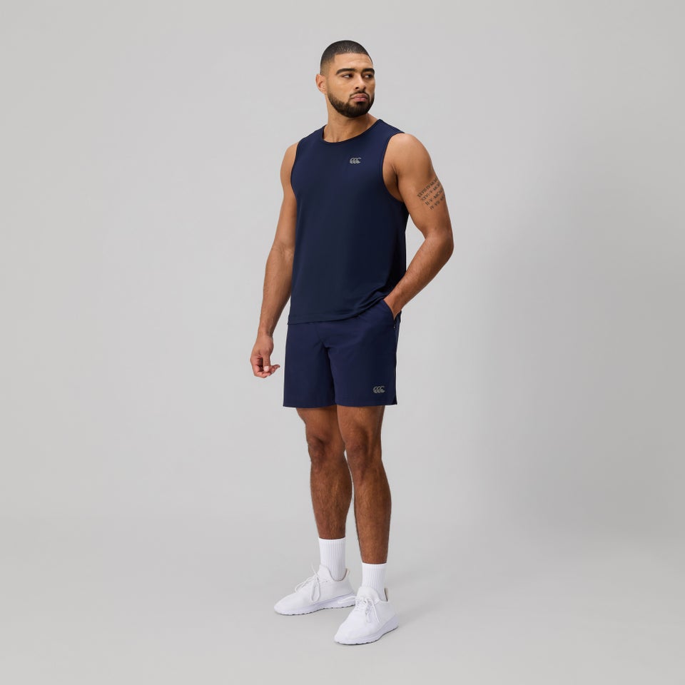 Mens Tempo Singlet Navy