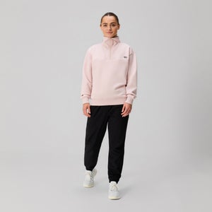 WOMENS EVERYDAY QUARTER-ZIP SWEATER PURPLE