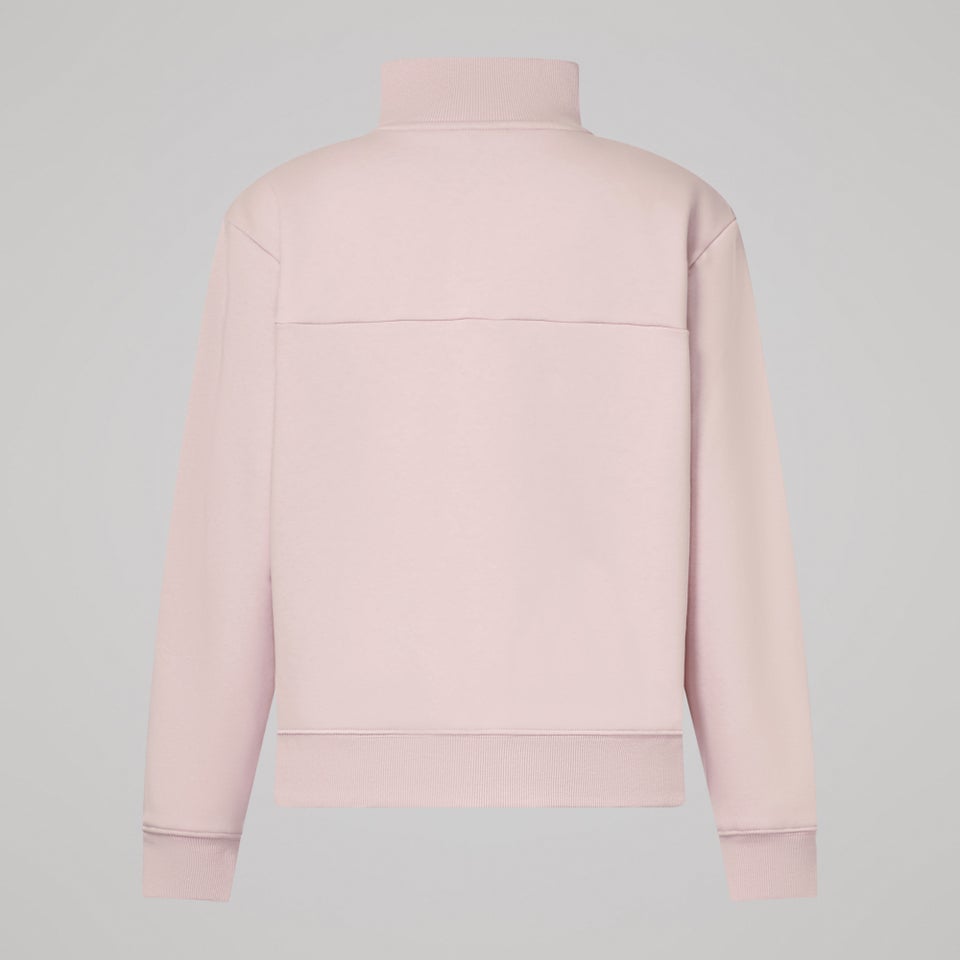 WOMENS EVERYDAY QUARTER-ZIP SWEATER PURPLE