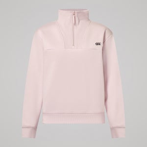 WOMENS EVERYDAY QUARTER-ZIP SWEATER PURPLE