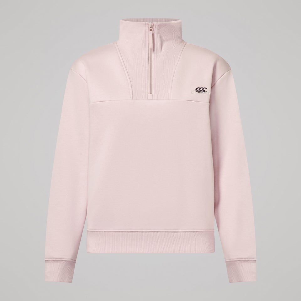 WOMENS EVERYDAY QUARTER-ZIP SWEATER PURPLE