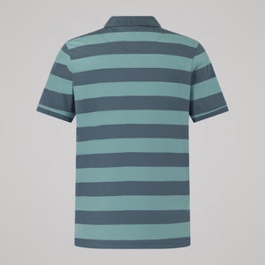 Mens Fundamentals Stripe Polo Shirt Grey