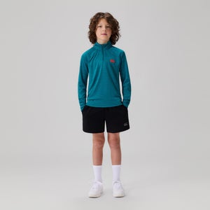 KIDS TEMPO+ QUARTER-ZIP TRAINING TOP TEAL
