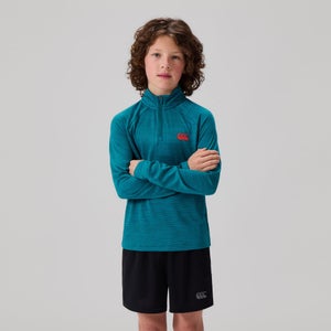 KIDS TEMPO+ QUARTER-ZIP TRAINING TOP TEAL