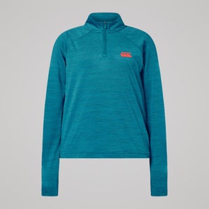 KIDS TEMPO+ QUARTER-ZIP TRAINING TOP TEAL