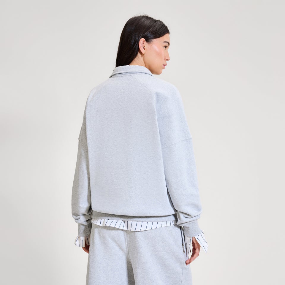 Sweatshirt Morcone für Damen Hellgrau meliert