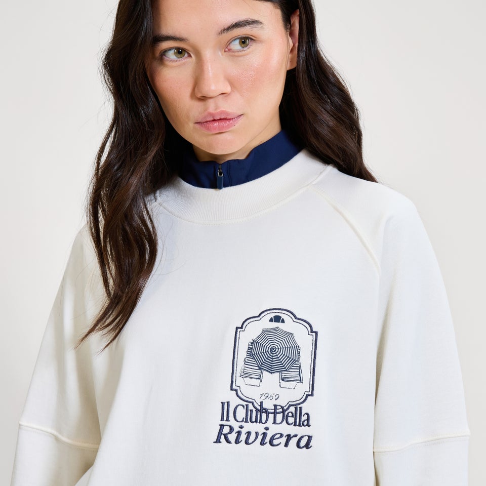Women's Rosmara Sweatshirt Off White/Dark Blue