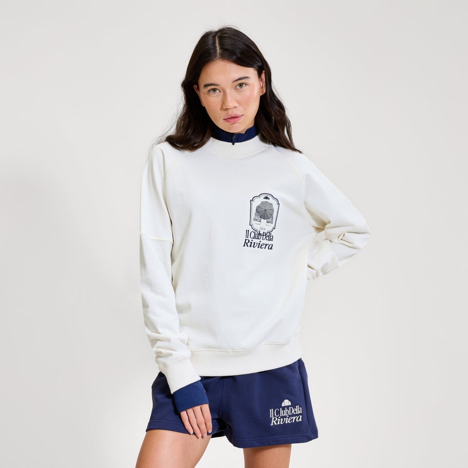 Women's Rosmara Sweatshirt Off White/Dark Blue