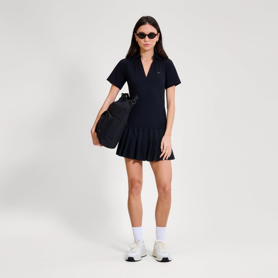 Women's Tulle Polo Shirt Black