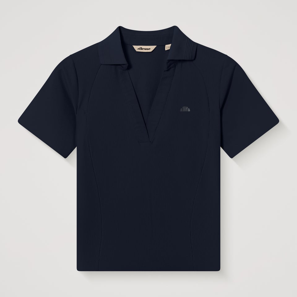 Women's Tulle Polo Shirt Black