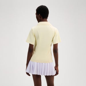 Women's Tulle Polo Shirt Light Yellow